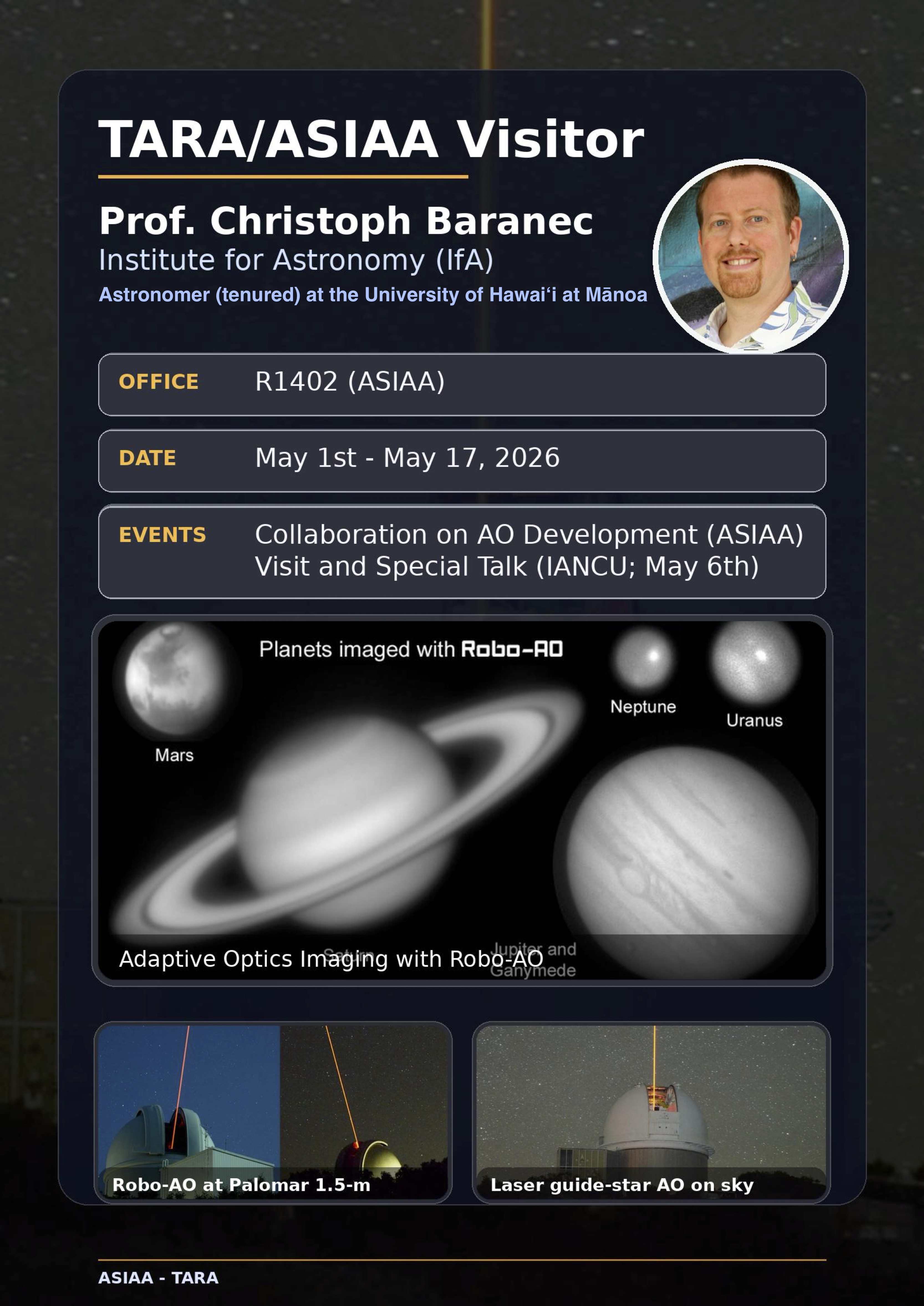 TARA/ASIAA Visitor Poster